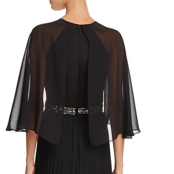 NWT Laundry by Shelli Segal Cape Chiffon Gown - Picture 8 of 15